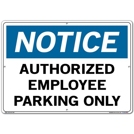 Vestil Aluminum Composite Sign, 20-1/2" W, 14-1/2" H, English, Aluminum Composite, White SI-N-15-E-AC-130
